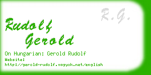 rudolf gerold business card